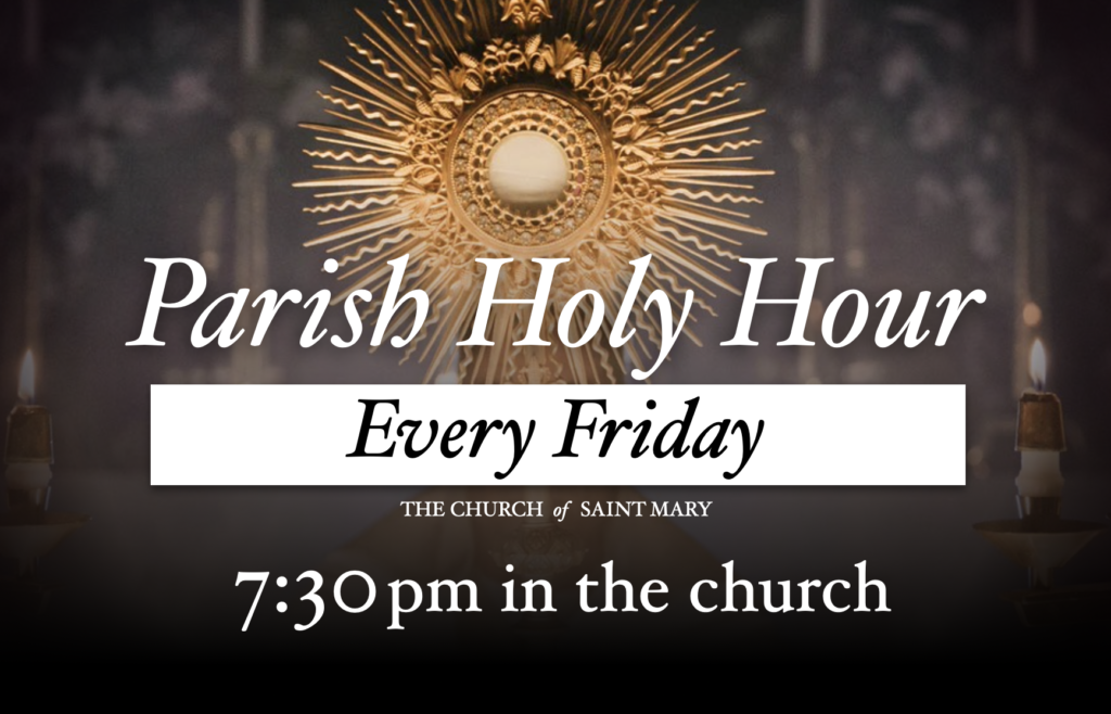 Parish Holy Hour flyer designed by Startup Catholic